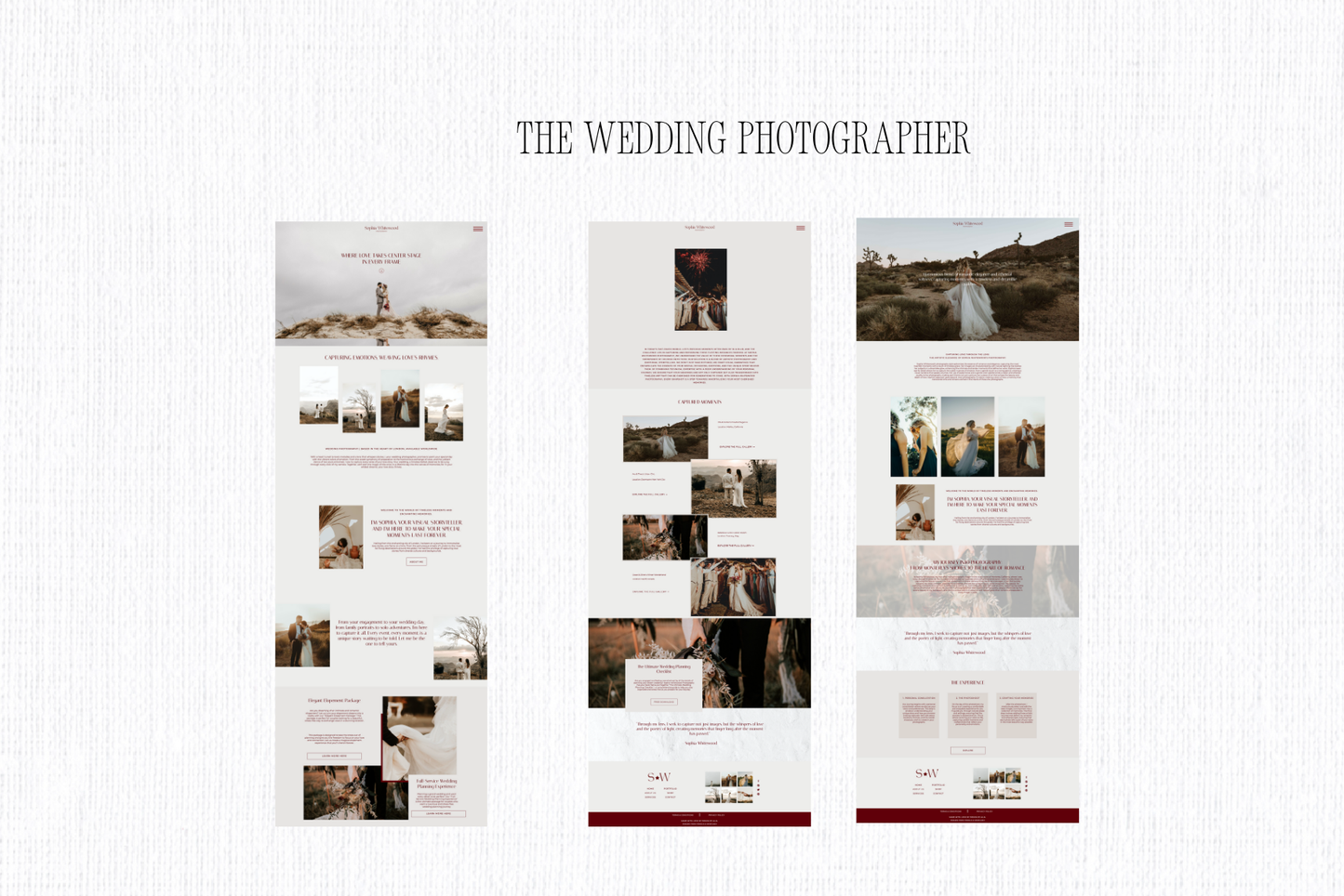 The wedding Photographer Template